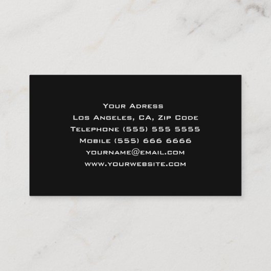 Carte de visite DJ unique (Dos)