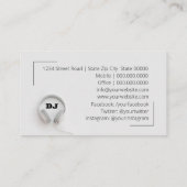 Carte De Visite DJ White (Dos)