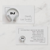 Carte De Visite DJ White (Devant / Derrière)
