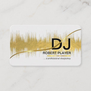 Carte De Visite DJs Deejay Professional Music Band Event Gold