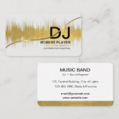 Carte De Visite DJs Deejay Professional Music Band Event Gold (Devant / Derrière)