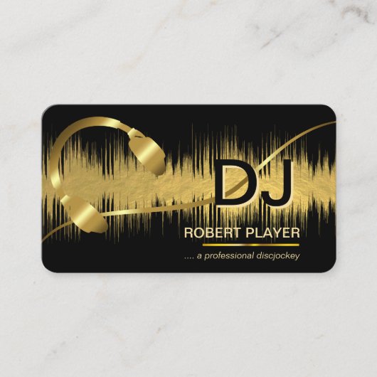 Carte De Visite DJ's Deejay Professional Music Head Band (Devant)