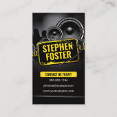 Carte De Visite DJ's Signer Music Producer Black Yellow Splash (Devant)