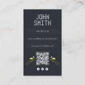 Carte De Visite DJ's Singer DJ Vinyl Deejay Music QR Code (Dos)