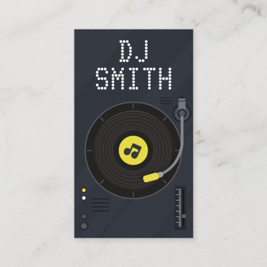 Carte De Visite DJ's Singer DJ Vinyl Deejay Music QR Code (Devant)