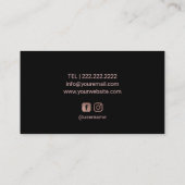 Carte De Visite DJ's Singer Songwriter Rose Gold Modern (Dos)