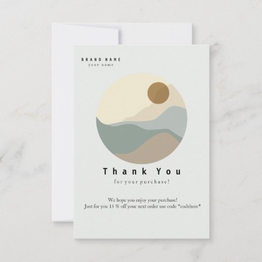 Carte de visite d'Merci d'illustrations minimalist (Devant)