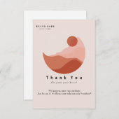 Carte de visite d'Merci d'illustrations minimalist (Devant / Derrière)