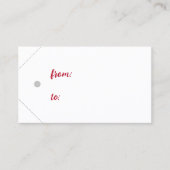 Carte De Visite do-it-yourself CLASSIQUE ROUGE DE À NOËL VACANCES (Devant)