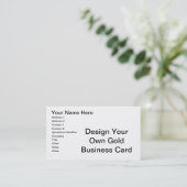 Carte De Visite Do-it-yourself - Concevez votre propre coquille (Debout devant)