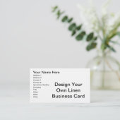 Carte De Visite Do-it-yourself - Concevez votre propre toile (Debout devant)