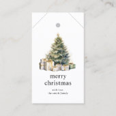 Carte De Visite do-it-yourself COULEUR D'EAU NOËL ARBRE DE VACANCE (Devant)