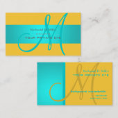 Carte De Visite DO-IT-YOURSELF monogramme + couleur arrière - plan (Devant / Derrière)