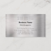 Carte De Visite do-it-yourself Monogramme et nom blanc et gris, no (Dos)