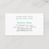 Carte De Visite do-it-yourself Nom du monogramme Titre et informat (Dos)