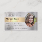 Carte De Visite do-it-yourself Votre Logo, Photo, Or Jaune, Argent (Dos)