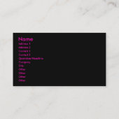 Carte de visite "d'oasis rose" (Dos)