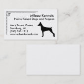 Carte De Visite Doberman Pinscher (Devant / Derrière)