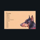 Carte De Visite Doberman Pinscher Chien animal<br><div class="desc">Un beau chien doberman noir et rouille pinscher visage carte de visite animal. Vous pouvez supprimer toutes les lignes que vous souhaitez et customiser pleinement la taille, le style et la couleur de la police et la couleur arrière - plan comme vous le souhaitez en cliquant sur Personnaliser. Si vous...</div>