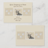 Carte De Visite Doberman Pinscher Peinture - Art Chien original (Devant / Derrière)