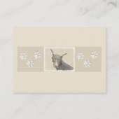 Carte De Visite Doberman Pinscher Peinture - Art Chien original (Dos)