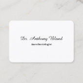 Carte De Visite Docteur Anesthésiste (Dos)