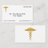 Carte De Visite Docteur blanc (Devant / Derrière)