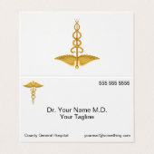 Carte De Visite Docteur blanc (Extérieur déplié)