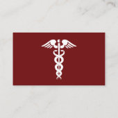 Carte De Visite Docteur Caduceus Red (Dos)