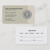 Carte De Visite Docteur de médecine interne (Devant / Derrière)