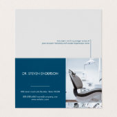 Carte De Visite Docteur | Directeur du bureau dentaire (Extérieur déplié)