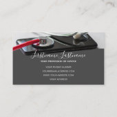 Carte De Visite Docteur intelligent avec Smartphone Stethoscope nu (Dos)