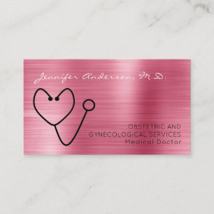Carte De Visite Docteur Médicale Ob/Gyn Gynécologue Obstétricien