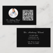 Carte De Visite Docteur OBGYN Obstétricien Gynécologue Noir (Devant / Derrière)