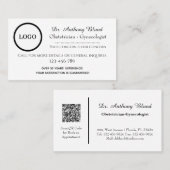 Carte De Visite Docteur obstétricien gynécologue OBGYN (Devant / Derrière)