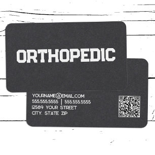 Carte De Visite Docteur Orthopédique Spine QR personnalisé