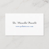 Carte De Visite Docteur pédiatre Élégant minimaliste (Dos)
