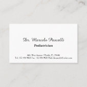 Carte De Visite Docteur pédiatre minimaliste moderne (Devant)