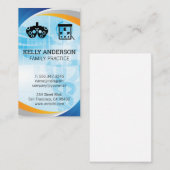 Carte De Visite Docteur | Pratique MD | Icônes optométristes (Devant / Derrière)