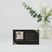 Carte De Visite Docteur professionnel noir (Debout devant)