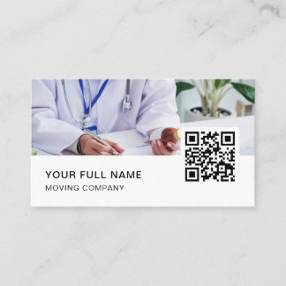 Carte De Visite Docteur QR Code Logo Médias sociaux
