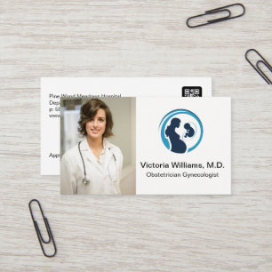Carte De Visite Docteur Smiling   Logo gynécologue obstétricien
