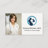 Carte De Visite Docteur Smiling | Logo gynécologue obstétricien (Devant)