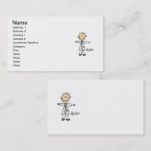 Carte De Visite Docteur Stick Figure (Devant / Derrière)