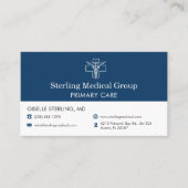 Carte De Visite Doctor Caduceus Office Appointment (Devant)