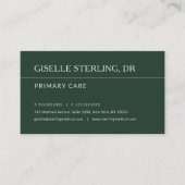 Carte De Visite Doctor Office Green Appointment Reminder (Devant)