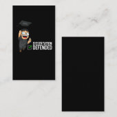 Carte De Visite Doctorat Diplôme Dissertation Défense Doctorat (Devant / Derrière)