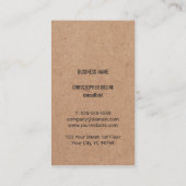 Carte De Visite Document de travail géométrique moderne Grey White (Dos)