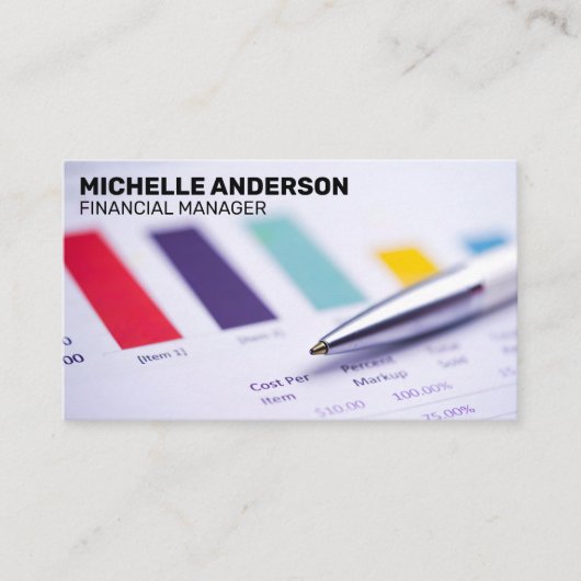 Carte De Visite Documents financiers | Graphiques (Devant)