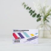 Carte De Visite Documents financiers | Stocks de graphique à barre (Debout devant)